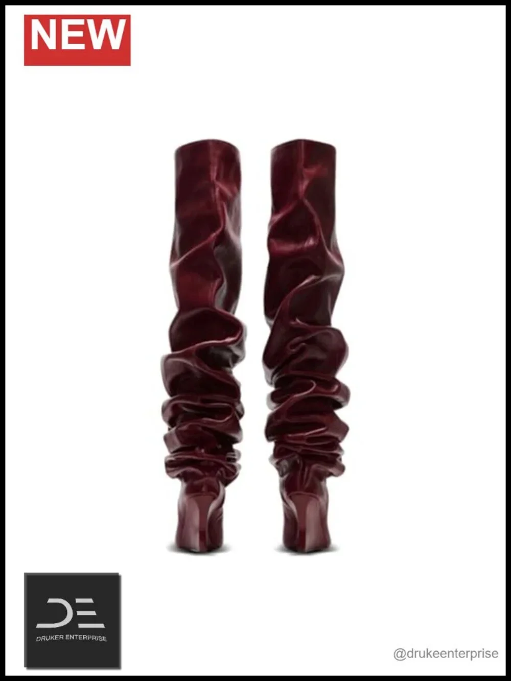 Wedge Heel Ruched Over the Knee Boots for Women Wide Calf Pointed Toe